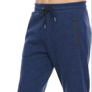 Pantalones Deportivos de Felpa para Hombre, Suaves, Impermeables, Transpirables, de Mezcla de Algodón, con Bolsillos con Cierre Seguro y Ribetes - Product Image 1