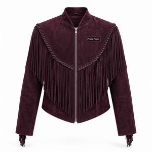 Chaqueta de cuero PU para hombre, personalizable al por mayor, estilo vaquero occidental, bordada con flecos y borlas, para motociclista - Product Image 1