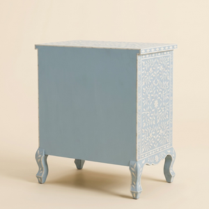 Mesa de Noche de Madera Maciza Ajustable con Accesorios Decorativos, Diseño Único, Alta Calidad, con Incrustaciones de Hueso, Muebles para el Hogar - Product Image 2