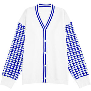 Cárdigan de punto transpirable con cuello en V para hombre, estilo universitario a rayas, con botones, para primavera - Product Image 6