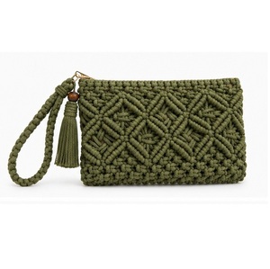 Bolso Tote de Mujer de Macramé de Algodón Hecho a Mano de la Mejor Calidad, Estilo Bohemio, Bolso de Hombro para la Playa, Viajes y Regalos, en Venta - Product Image 1