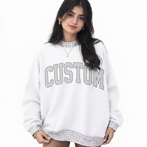เสื้อพูลโอเวอร์คอเต่าทรงโอเวอร์ไซส์สำหรับผู้หญิง ผ้าฝ้ายฟลีซ ทรงหลวม ชายเสื้อแบบริบ ผู้ผลิตเสื้อผ้าขายส่ง ODM - Product Image 1