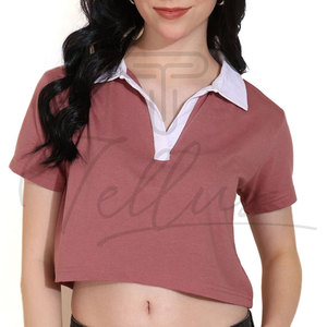 Camisetas Cortas para Mujer Hechas con el Mejor Material de Alta Calidad, Precio Razonable, MOQ Bajo, Camisetas Cortas para Mujer - Product Image 3