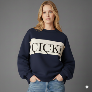 Sweat-shirt polaire oversize à col roulé pour femme 2026 – Pull d'hiver décontracté à manches longues avec logo brodé sur le devant - Product Image 6