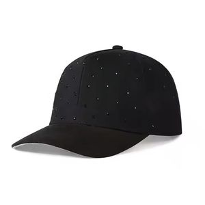 Gorra de Béisbol de 5 Paneles de Gamuza Pura Personalizada de Alta Calidad ODM OEM, Visera Curva, Forro de Satén, Logotipo Personalizado con Diamantes, Gorra Unisex - Product Image 2