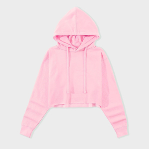 Ropa de Gimnasio al Por Mayor a Precio Económico, Top Corto Rosa con Efecto Desgastado y Relieve para Mujer, Sudadera con Capucha para Gimnasio, Proveedor Mayorista - Product Image 2