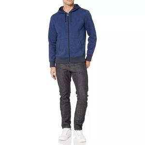 Vente en gros de sweat à capuche personnalisé en laine technique, coupe oversize à épaules tombantes, en tissu de coton, à manches longues, entièrement zippé avec deux poches - Product Image 2