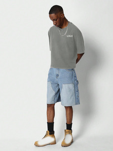 T-shirt Homme Oversize en Coton Lavé 100% Coton Lourd OEM, Impression Sérigraphique Personnalisée, Coupe Boxy, Style Streetwear - Product Image 4