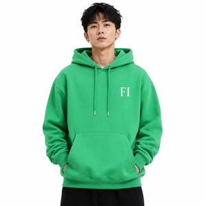 Sweat-shirts à capuche pour hommes en tissu épais personnalisés, style streetwear surdimensionné, 100% coton molletonné, sweat-shirts chauds pour l'hiver, OEM ODM, vente en gros aux États-Unis - Product Image 1