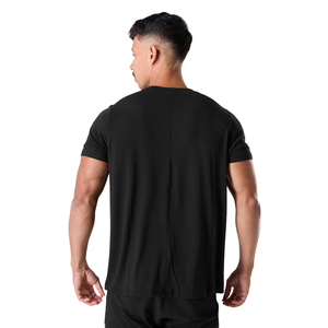 Camiseta Deportiva de Manga Corta para Hombre, Corte Ajustado, Elástica, para Gimnasio, Entrenamiento, Rendimiento, Venta al Por Mayor OEM - Product Image 2