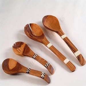 Cuchara de Madera Ecológica para Uso en la Cocina, Utensilios de Madera Hechos a Mano para Cocinar, Remover y Servir, Suministro al por Mayor, Empaque Personalizado - Product Image 4