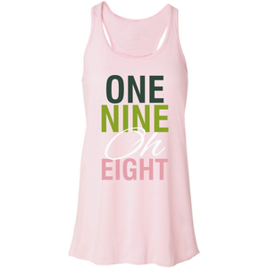 Camiseta sin mangas AKA 1908 Racerback Bella Canvas Rosa Claro para Fitness y Entrenamiento, Ropa de Hermandad Griega - Product Image 1