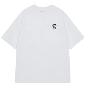 Camiseta de Manga Corta Oversize para Hombre, Blanca, de Algodón, Estilo Urbano, Casual, Venta al Por Mayor, Suministro de Fábrica OEM - Product Image 1