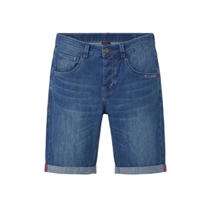 Shorts en jean tissé respirant pour homme, coupe droite, délavé clair, avec fermetures éclair, design déchiré croisé, taille mi-haute, style décontracté d'été - Product Image 2