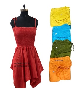 Vestido bohemio de color liso con estampado de algodón para mujer, vestido largo estampado de rayón, vestido de seda, vestido de mujer, Vestido largo de moda, Parche de Sari - Product Image 1