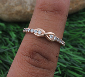 925 Sterling <b>Silver</b> Bezel Setting <b>Ring</b> CZ Brilliant Cut Handmade Classic Boho Dainty <b>Solitaire</b> Certified Jaipur Wedding Party - Product Image 2