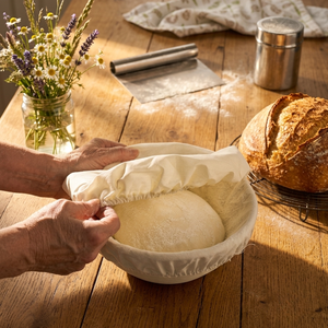 Natural Rattan Bread Proofing Basket <b>Set</b> Round & Oval Sourdough Dough Fermentation Basket with Linen Liner Wholesale OE - Product Image 3