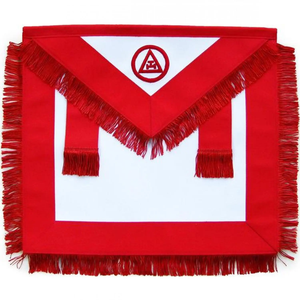 Delantal Masónico de Alta Calidad con Insignia Personalizada, Borde de Trenza Dorada y Selección de Tela Personalizada - Product Image 1