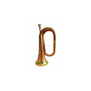 Instrument unique en laiton de style cor d'ambulance, gravé par impression numérique et laser, décoration murale rectangulaire moderne en métal pour extérieur - Product Image 1