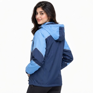 <b>Women</b> <b>Windbreaker</b> Jacket Trendy Athletic Outerwear with Smooth Weatherproof Material Breathable Panels Comfortable Sleeves - Product Image 3