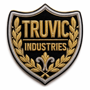 Patch de col d'uniforme en cuir avec broderie en fils dorés et clip bouton en laiton plaqué argent pour chapeaux, broderie en fils dorés - Product Image 1