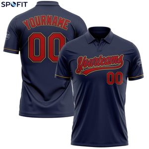 เสื้อโปโลชายแบบกำหนดเอง พิมพ์ลายแบบ Sublimation ผ้าโพลีเอสเตอร์ 100% เป็นมิตรกับสิ่งแวดล้อม ระบายอากาศได้ดี ออกแบบชื่อและหมายเลขได้ตามต้องการ เสื้อโปโลชายแบบกำหนดเอง - Product Image 6