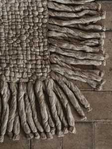 Tapis Kilim en laine tissé à la main, écologique, avec franges |   Dhurrie Bohème Couleur Unie |   Fournisseur en gros de tailles personnalisées - Product Image 2
