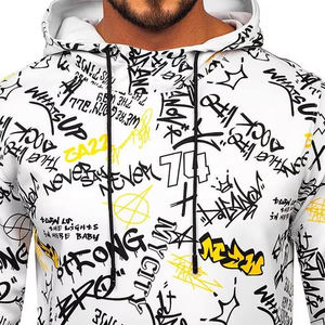 Sudaderas con Capucha Sublimadas Personalizadas para Hombre, Sudadera con Capucha Estampada por Sublimación de Alta Calidad, Sudaderas con Capucha de Poliéster Sublimadas Elegantes para Hombre - Product Image 6