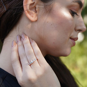 Bague de fiançailles pour femme en argent sterling 925 plaqué or rose, élégante et tendance, best-seller, délicate, élégante, pour mariage et fête - Product Image 6