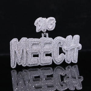 Pendentif Royal en Alliage Plaqué Or, Style Hip Hop Street Bling, Sertie de Zircons Cubiques - Product Image 1