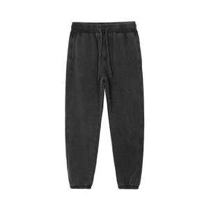 Pantalon de survêtement en coton pour homme, taille élastique, décontracté, avec poches latérales, tricoté mi-lourd, idéal pour l'automne - Product Image 4