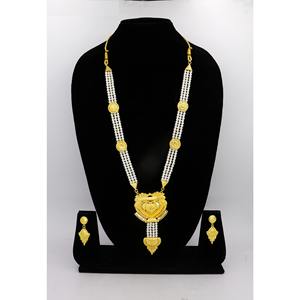 Conjunto de collar largo de perlas Moti de moda tradicional, conjunto de calidad Premium, conjunto largo Artificial, cuentas de imitación, joyería para boda - Product Image 4