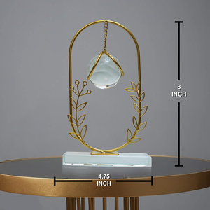 Esfera de Cristal Transparente con Base de Metal Dorado, Adorno Moderno y Abstracto para Mueble de TV, Decoración del Hogar SMH-6 - Product Image 2