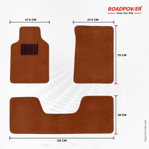 ROADPOWER (RP-MAT-032) พรมปูพื้นรถยนต์ 3 ชิ้น คุณภาพพรีเมียม ทนทาน ออกแบบให้ติดตั้งง่าย ผลิตจากพรมคุณภาพพรีเมียม พร้อมแผ่นเสริมส้นเท้า - Product Image 3