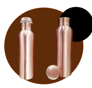 Botella de Agua de Cobre Martillado de Lujo, Botella Ayurvédica para Bienestar, a Prueba de Fugas, Botella de Hidratación de Diseño - Product Image 2