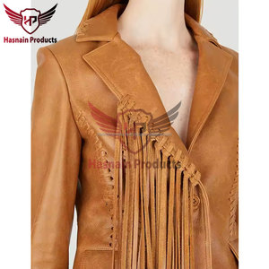 Stylish Fringed & Beaded <b>Western</b> Leather <b>Jacket</b> for Cowgirls, Women, Ladies, and Girls - Latest Designs with Unique Detailing - Product Image 5