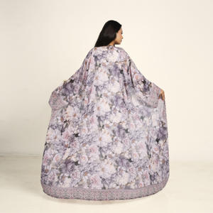 Abaya de Chifón Sólido con Capucha para Mujer, Estilo Árabe, Abierta por Delante, Larga, Modesta, Cardigan Islámico para Oración, Ramadán, Eid y Otras Ocasiones - Product Image 5