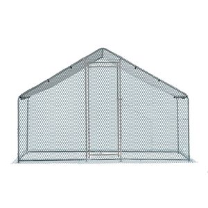 Grande Pollaio in Metallo 6,5 x 10 piedi con Recinto per Polli, Gabbia per Volatili con Copertura Impermeabile per Conigli, Gatti, Cani e Animali da Fattoria - Product Image 1
