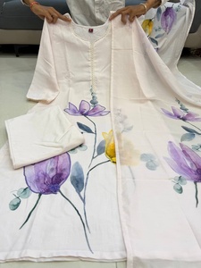 Pure Mul Mul Lilan Suit Set Beautifully Decorated Design and Hand Work Top & Maharaja Silk Pant With Beautiful Lilan Dupatta - Product Image 1