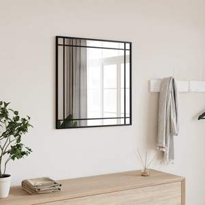 Miroir mural en verre noir minimaliste 19,7x19,7 - Product Image 1