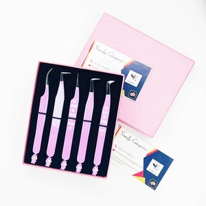 Pinzas para Pestañas Somofy Enterprises de Acero Inoxidable con Punta Suave, Juego de Precisión, Caja con Logotipo Personalizado, 10 mm, Agarre Perfecto, Recubiertas de Papel - Product Image 3