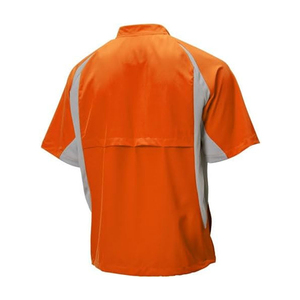 เสื้อแจ็คเก็ตเบสบอลแขนสั้นแบบซิปครึ่งตัว ระบายเหงื่อได้ดี คอตั้ง ทรงปกติ สำหรับผู้ใหญ่ พร้อมบริการ OEM ODM - Product Image 4