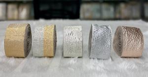 Luxury Pearl Bead Scalloped Mirror Work Lace Border Indian Ethnic Hand Look Trim for Kaftan Saree Decorative Sewing <b>Fabric</b> - Product Image 3