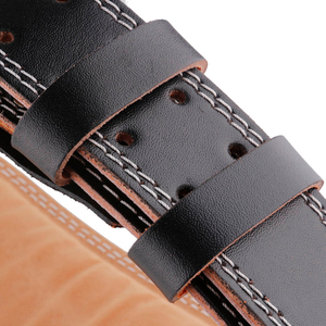Adjustable Adult Gym Weight Lifting Cowhide Leather Belt with Non-Slip Buckle for Lower <b>Back</b> <b>Support</b> - Product Image 6