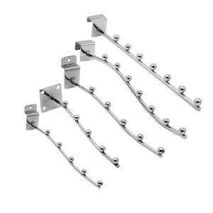 Carbon Steel Chrome-Plated Display Hanging <b>Hook</b> with Steel Balls for Supermarket Shelf - Product Image 1