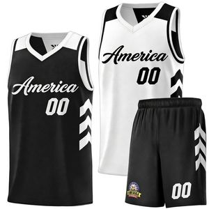 Maillot de basket-ball pour adultes, style américain, sans manches, pour l'été, maillot d'équipe sportive, 100% polyester, séchage rapide, couleur et logo personnalisés - Product Image 1