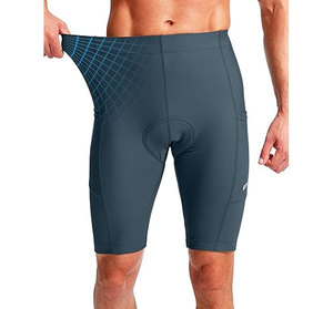 Shorts de cyclisme unisexes respirants de haute qualité en spandex/coton avec rembourrage 3D pour la route et le VTT, poches zippées - Product Image 3