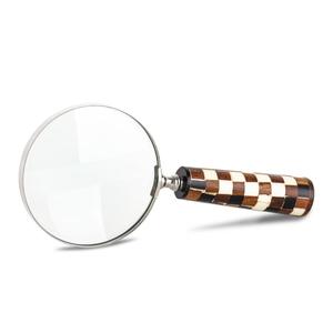 Loupe en métal argentée pour la lecture de journaux et de livres, artisanat décoratif, loupe antique pour l'inspection, style personnalisé - Product Image 5
