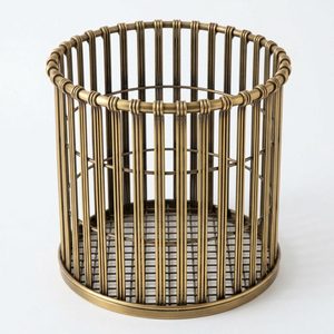 Antique Brass Metal Wall-mounted Wire <b>Basket</b> 20 cm Home Decor Hotel Wedding Gift - Product Image 3
