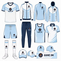 Uniforme de Fútbol Personalizado al por Mayor, 100% Poliéster, Ropa Deportiva, Impresión de Logotipo Personalizado por Sublimación, Conjunto de Fútbol Ligero